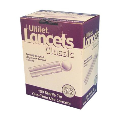 Ultilet Lancets 28g Box 100 (Pull Top) (purple) Ultilet Lancets 28g Box 100 (Pull Top) (purple)