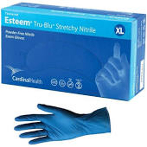 Esteem Nitrile Micro-textured Powder-free Gloves, Large, Blue, Non-sterile. Esteem Nitrile Micro-textured Powder-free Gloves, Large, Blue, Non-sterile.