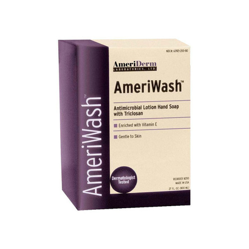 Ameriwash Antimicrobial Lotion Soap With Triclosan, 800 Ml