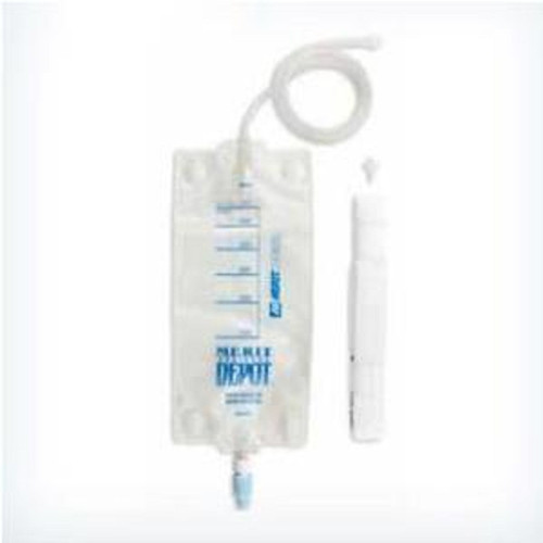 Merit Medical Systems Drainage Depot Bag with Soft Cloth backing, 600mL, Large Bore Tubing, Twist Drain Valve