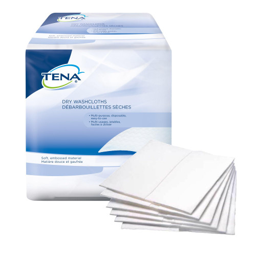 Tena Cliniguard Disposable Dry Wipes, 13" X 13.25".
