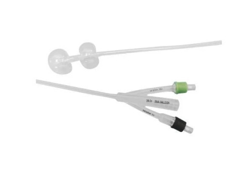 Duette 100% Silicone Dual-balloon 2-way Foley Catheter 14 Fr