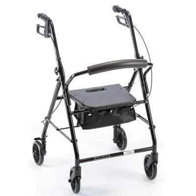 Compass Rollator Steel Burgundy Knock Down
