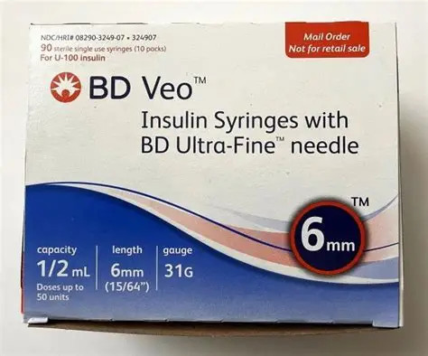 BD Ultra Fine Insulin Syringe 0.5cc 31g 8mm