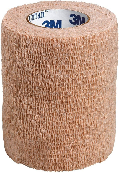 3M Coban Self Adherent Wrap Tan Lightweight LAtex Non Sterile 6 in x 5yds