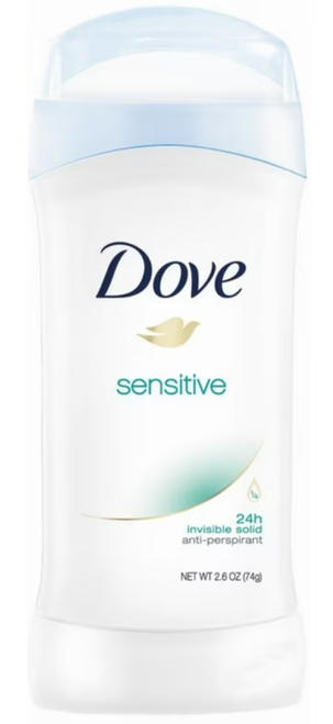 Dove Invisible Solid Antiperspirant Deodorant Stick for Women Sensitive - 2.6 oz
