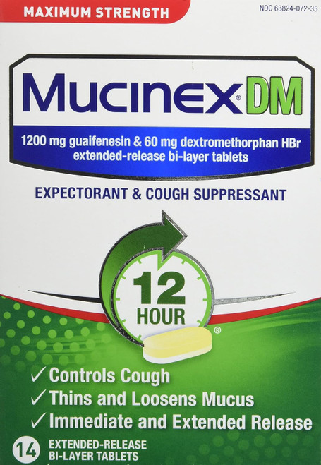 Mucinex 14ct Max Strength Tablet Cough Suppressant