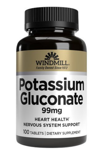 Windmill Potassium Gluconate 99 mg Tablets 100ct