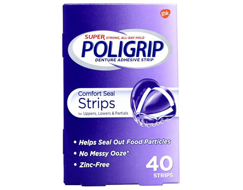 Super Poligrip Comfort Seal Strips 40ea