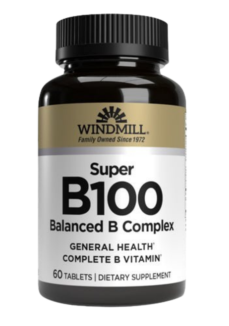 Super B-100 Balanced B Complex Tablets 60ct