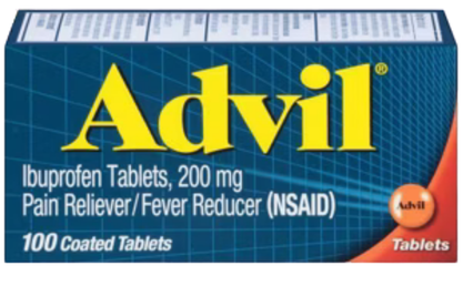 Advil Ibuprofen Pain Reliver & Fever Reducer Tablets 100 ct