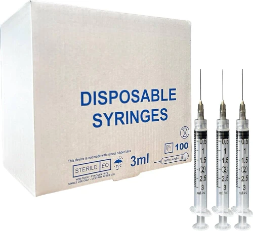 Dynarex Syringe 22g 3cc 1.5in Bx/100