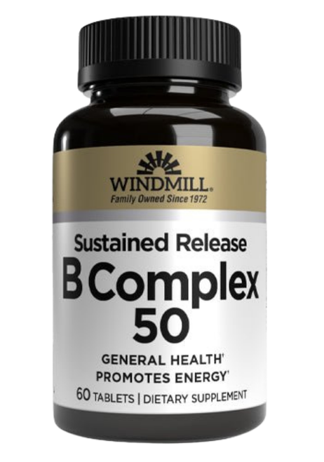 Windmill Sustained Release B Complex 50 Tablets 60ct
