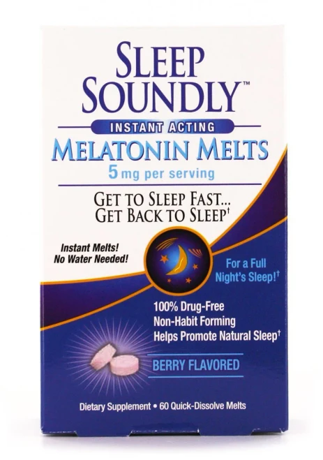 Sleep Soundly Melatonin 5 mg. Quick Melts

