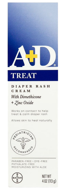 A&D Zinc Oxide Diaper Rash Cream 4 oz