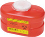 BD One-Piece Sharps Collector, 3.3 qt, Red, Vented Cap, Latex-Free