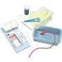 Kendall Dover Open Urethral Catheter Tray with 14Fr Red Rubber Catheter with Supplies