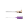 AMT Mini ONEContinuous Feeding Set 12" L, Right Angle Connector with Bolus Purple Adapter, Clear Tubing, DEHP free