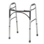 Medline Industries Guardian® Easy Care® Junior Folding Walker with 5" Fixed Wheels, 16-1/2" W Inside Hand Grips, 27-1/2" to 34-1/2" Height Adjustment, 1" Diameter Tubing, 24-1/4" W Base, 16-3/4" D Base Open, 4" D Base Folded, Easy-to use Folding M