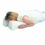 Hermell Products Inc Face Down Pillow, White, Machine Washable 29" x 14" x 6", Slopes Down To 1-1/2"