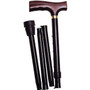 Alex Orthopedic Folding Travel Cane with Fritz Handle Black