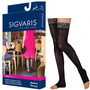 Sigvaris EverSheer Women's Thigh-High Compression Stocking with Grip-Top Large Long