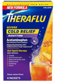 Theraflu Nightime Severe Cold Relief Powder Packets, Honey Lemon, 6 ct