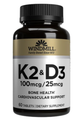 Windmill K2 & D3 100 mcg/25 mcg Tablets 60ct