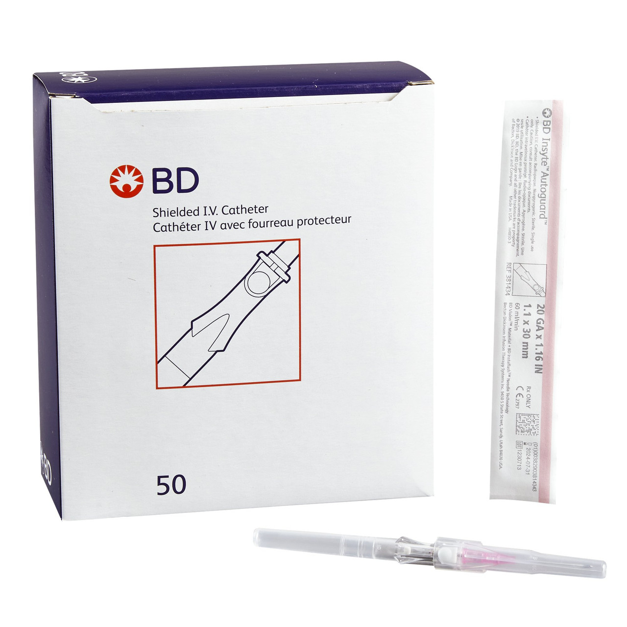 Insyte Autoguard Shielded Iv Catheter 20g X 1"