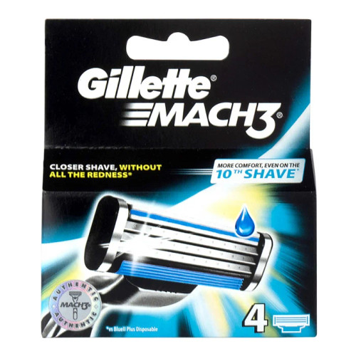 Gillette Mach 3 Razors Base (4pack)