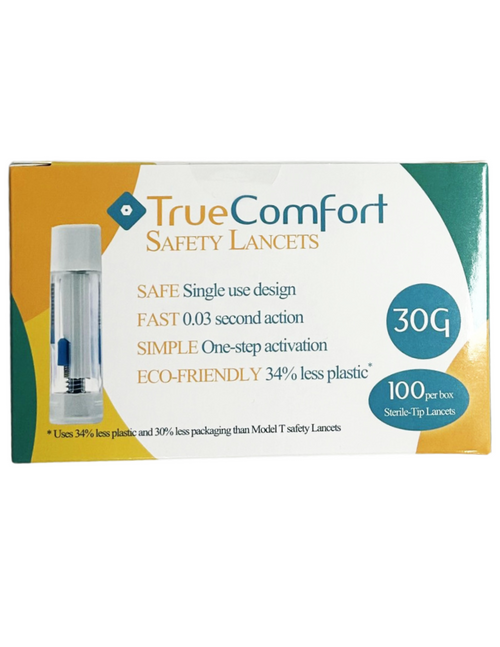 Homeaide True Comfort Safety Lancets 30g 100/Box Diabetes Store
