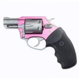 Charter Arms 52230 Pink Lady Revolver 22 Long Rifle 2" Barrel 6-Round Pink and Black Rubber