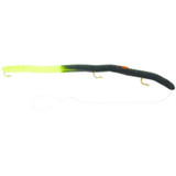 Kelly's Fire Tail 3-Hook Pre-Rigged Worm 5.5" Black/Chart FT103-B/CT