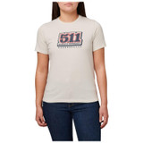 5.11 Women's Number Plate Tee, Sand Dune, Extra Small