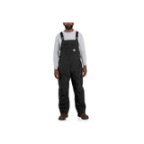 Carhartt Mens Storm Defender Loose Fit Heavyweight Bib Overall Black Large Regular