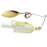 Strike King Premier Plus Spinnerbaits - Colorado/Willow (Chartreuse/White 0.25-Ounce)