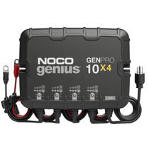 NOCO Genius 12v 24v 36v 48v 40 Amp 4-Bank Waterproof Marine On-Board Battery Charger Black