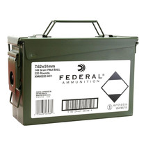 Federal XM80 7.62x51mm NATO 149 gr FMJ 220 Rounds with Ammo Can