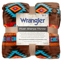 Carstens Wrangler Southwest Horizon Plush Sherpa Throw Blanket