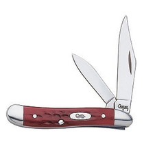 Case 00781 Red Bone Peanut Pocket Knife Clip Pen 2.1"