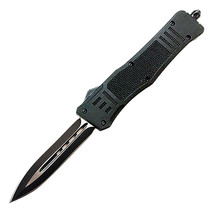 CobraTec Medium Black Dual Action OTF Automatic Knife 3" MBCTK-1MDAGNS