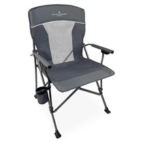 Black Sierra Camping Chair Folding Lawn Chair Grey