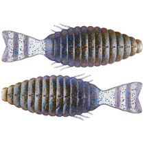 DEPS Bull Flat Creature 3.8" 6Pk Green Pumpkin Blue Flake Smoke