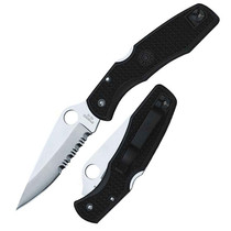 Spyderco C10PSBK Endura Knife 3.94" Combo Edge Spear Point VG-10 Blade