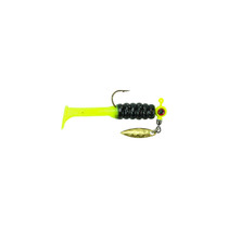 Strike King Sausage Head Spins Pre-Rigged Slabalicious Tuxedo Black Chartreuse 1/8oz