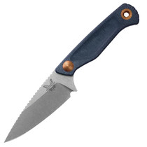 Benchmade Dacian Blue Denim Micarta 3.54" Fixed Spear-Point Blade