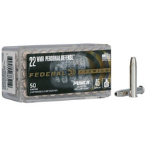 Federal Personal Defense Punch Rimfir, 22 WMR, 45 Grain Punch Jacket Hollow Point 1000 fps 50 Rounds