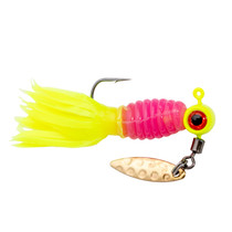 Strike King Sausage Head Spins pre-rigged Crappie Thunder 1/16 Hot Chicken