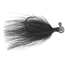 Queen Tackle L.S. Tungsten Ping Hair Jig 2pk Black 1/8 Oz