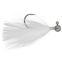 Queen Tackle L.S. Tungsten Ping Hair Jig 2pk White 1/4 Oz